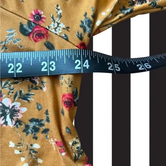 Love Fire Floral Tiered Long Sleeve Babydoll Mini Dress 3X Stretch Cottagecore - Picture 6 of 10